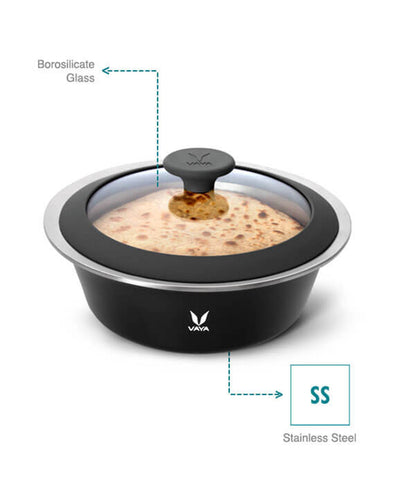 Vaya HauteCase - 50.7 fl.oz - Sable Black - with Glass Lid