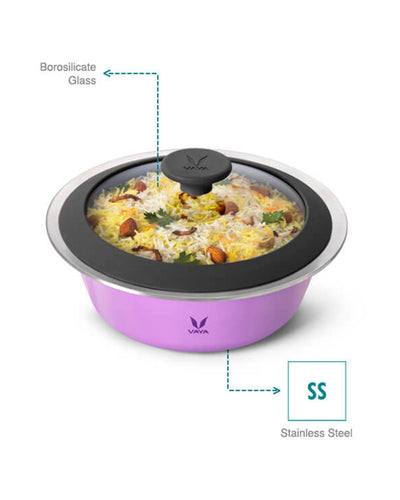 Vaya HauteCase - 50.7 fl.oz - Iris Purple - with Glass Lid