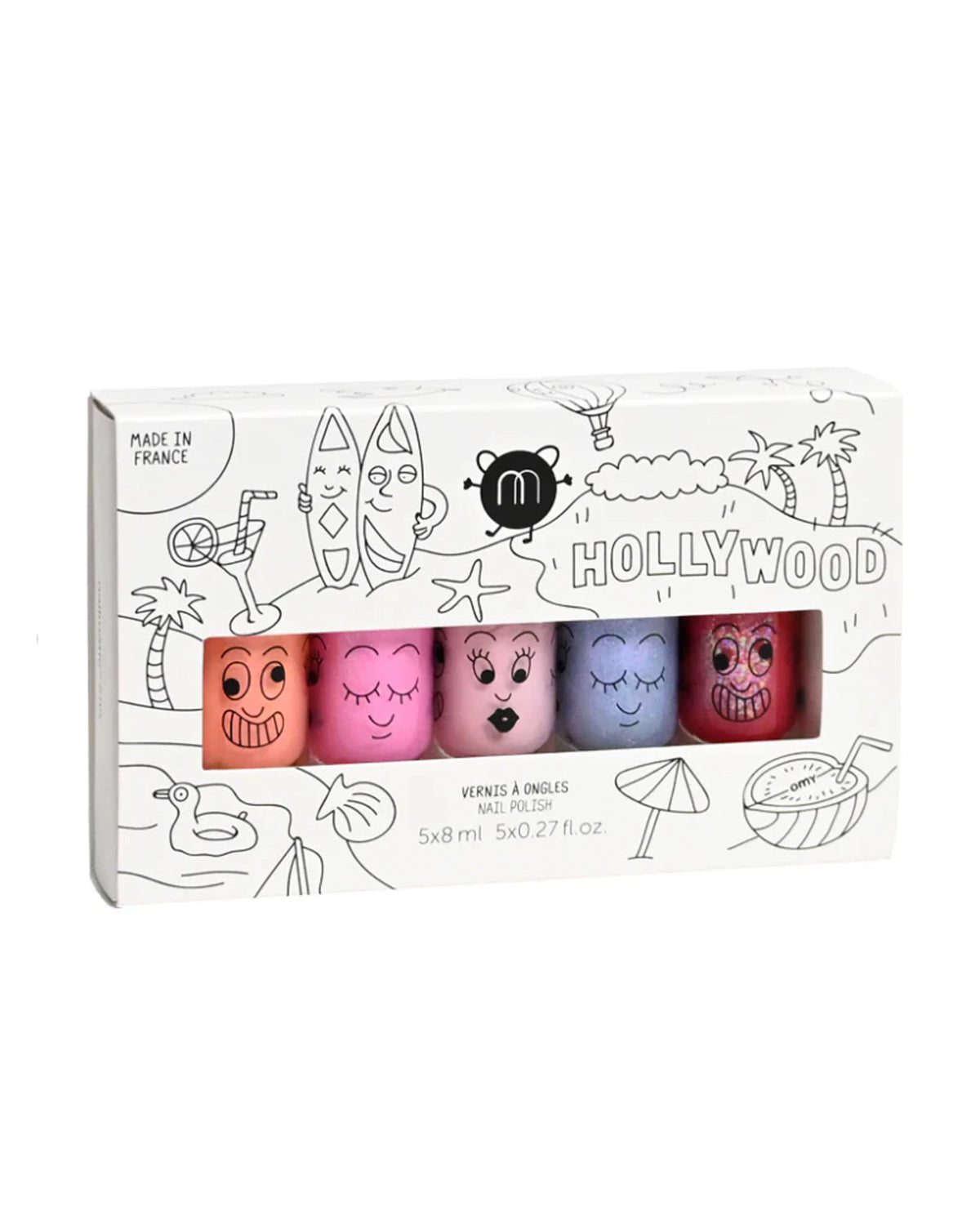 Nail Polish for Kids SET OF 5 FLAMINGO DOLLY BELLA MERLIN SISSI