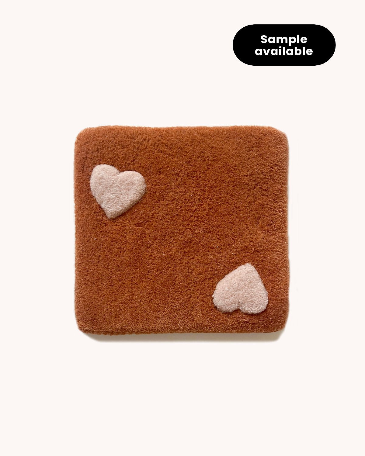 Rug HEARTS Brown / Pink Print 5.5 x 7.9ft