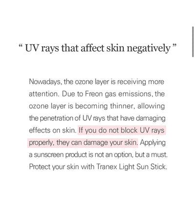 [ TRANEX ] Sun Sticks 20g