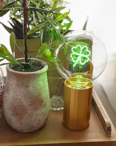 Bulb CLOVER Green with Base Table Lamp PORTABLE Pop Nomad