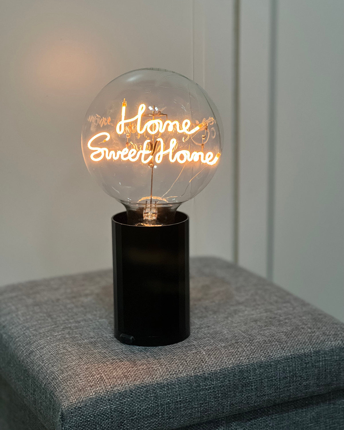 Bulb HOME SWEET HOME Amber with Base Table Lamp PORTABLE Rose Gold