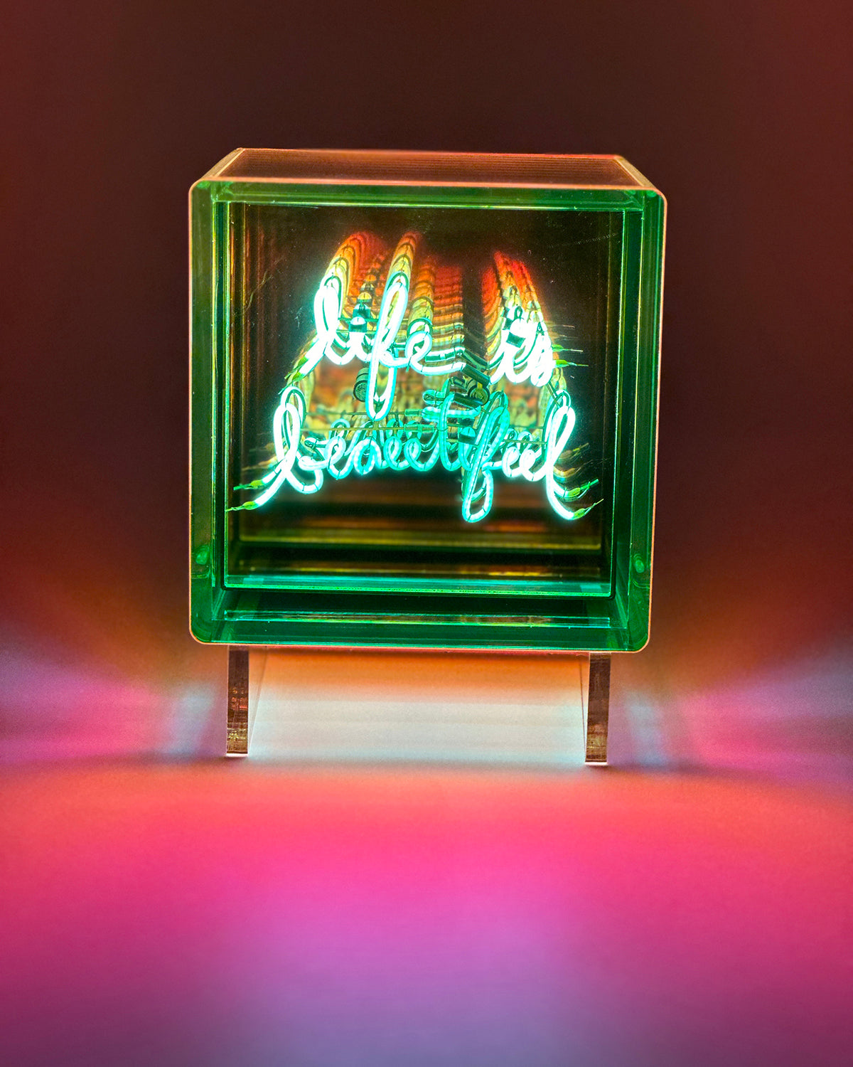 MITBOX LIFE IS BEAUTIFUL - MULTI COLOUR - ACRYLIC - RECHARGEABLE