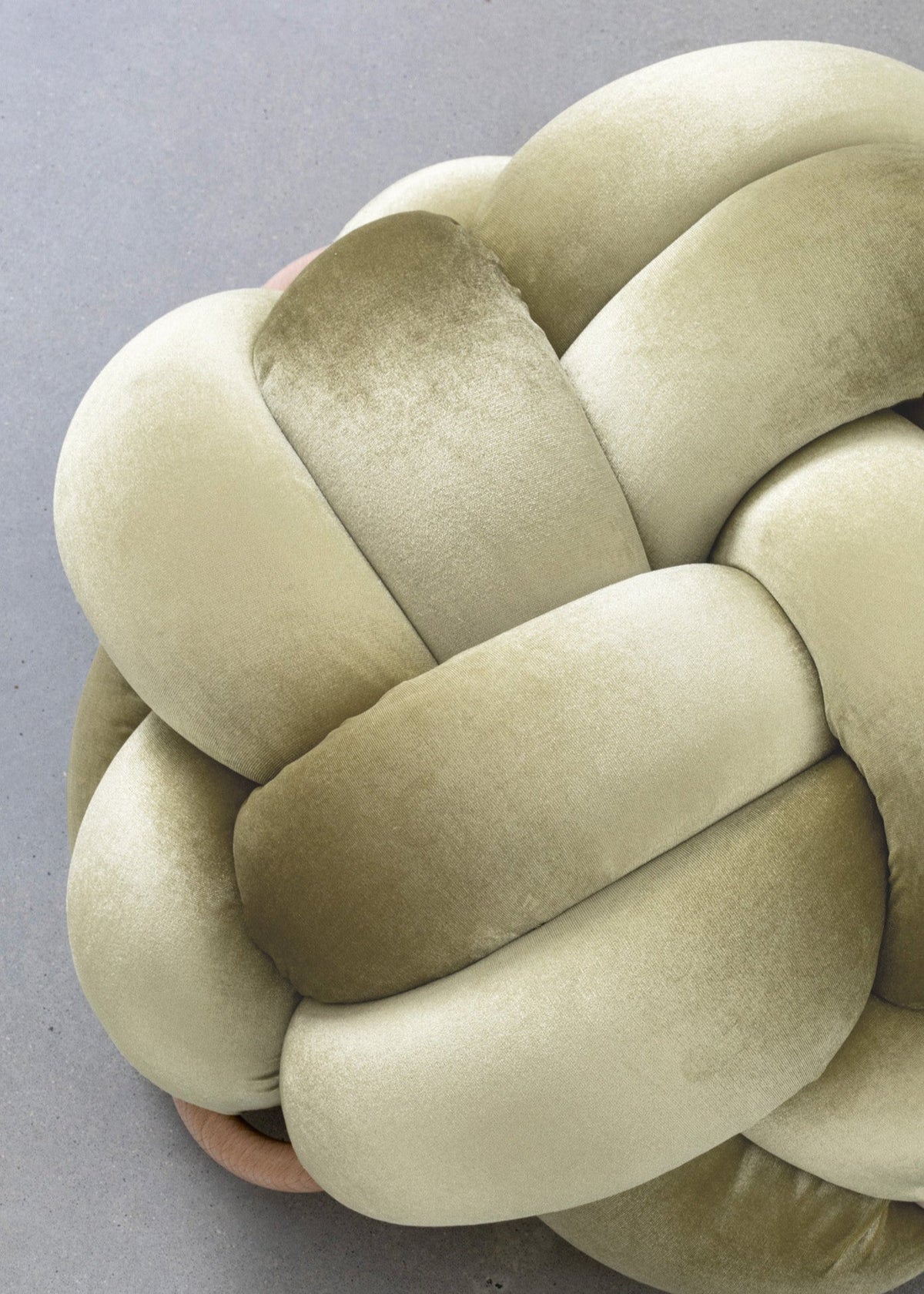 (M) Ivory Knot Ottoman
