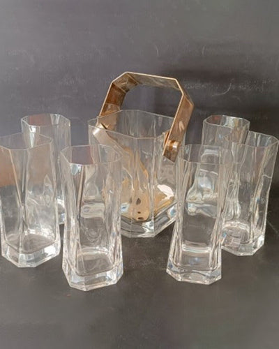 Arnolfo Di Cambio Ice Bucket Secchiello Ghiaccio, 6.61" x 6.61" x 6.06"