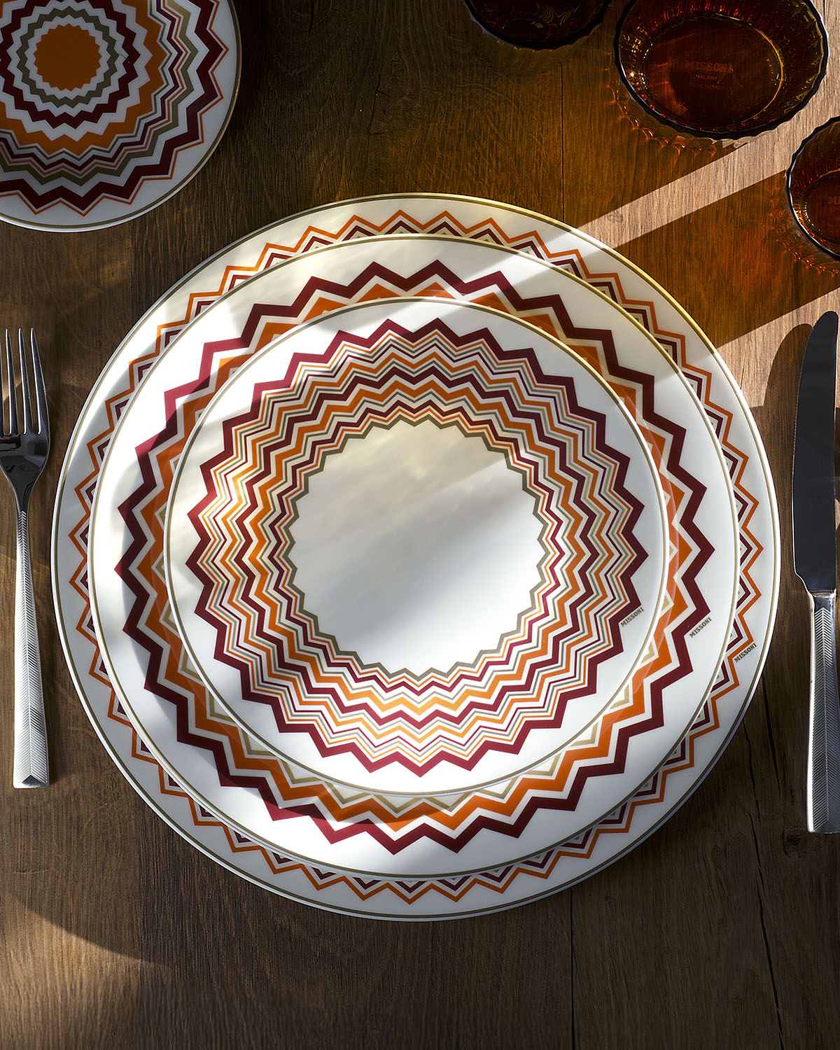 Missoni Home Bread and Butter Plates ICONIC Set of 2  diam. 6"