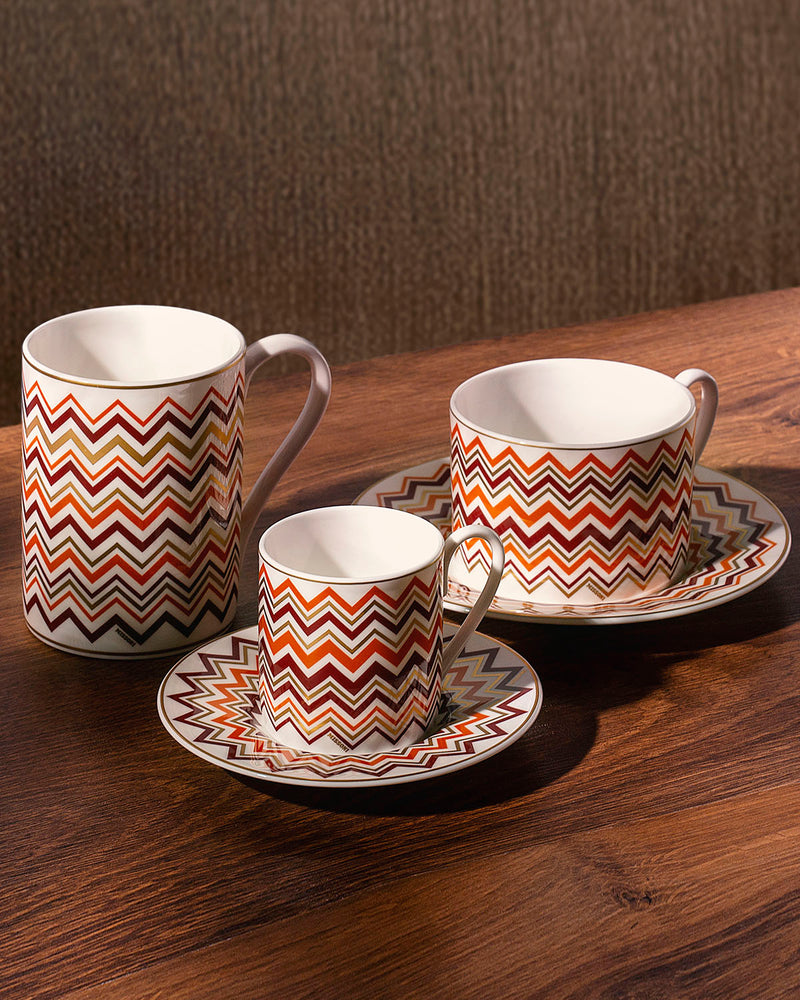 Missoni Home Mug Cup ICONIC in Luxury Box diam. 3", H 3.9", cap. 12.5 oz