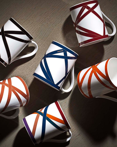 Missoni Home Mug Cup NASTRI in Luxury Box Multicolor diam. 3", H 3.9", cap. 12.5 oz