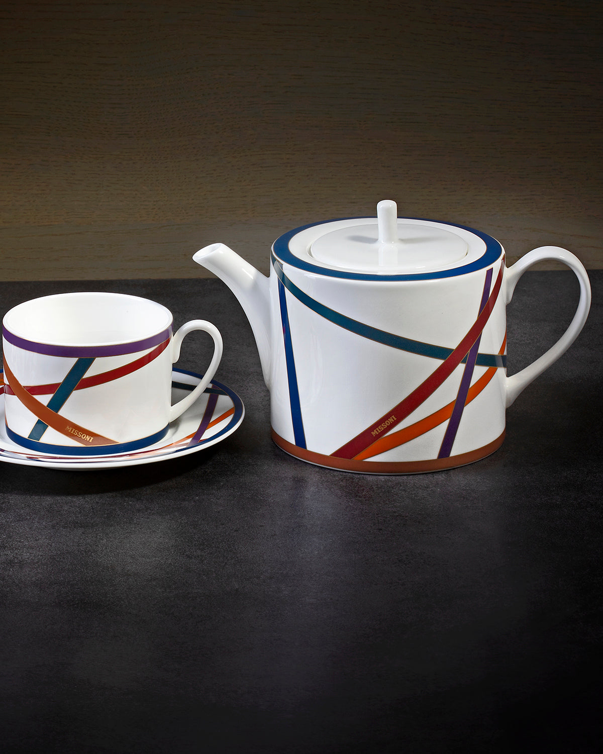 Tea Pot or Coffee Pot NASTRI  Multicolor diam. 4.75", H 5"