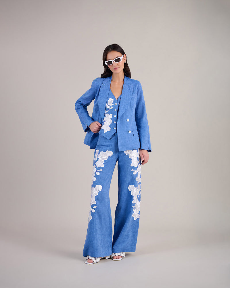 Women's Pant JENNA Denim Blue Size 40