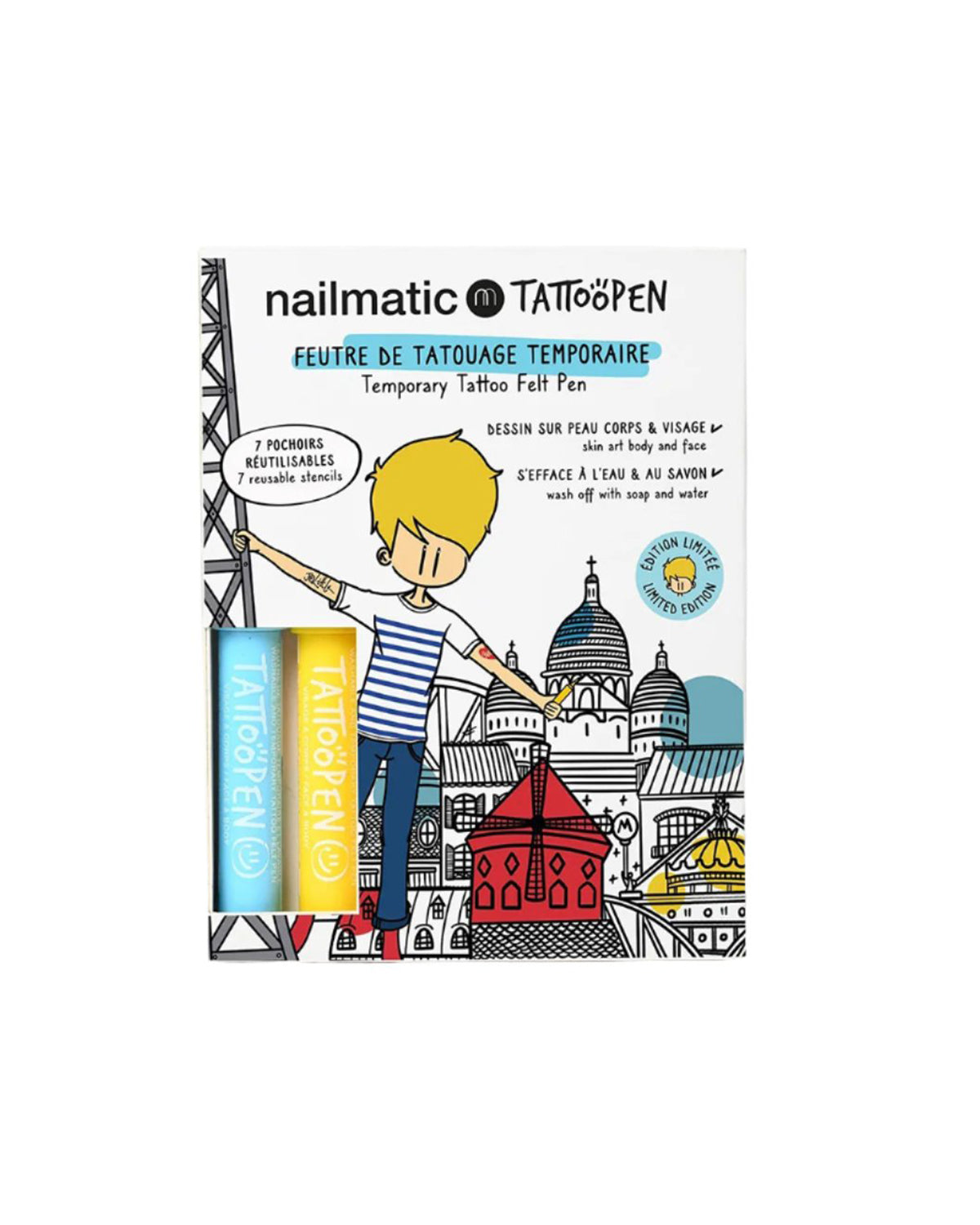 Nailmatic Tattoo Pen Set for Kids PARIS