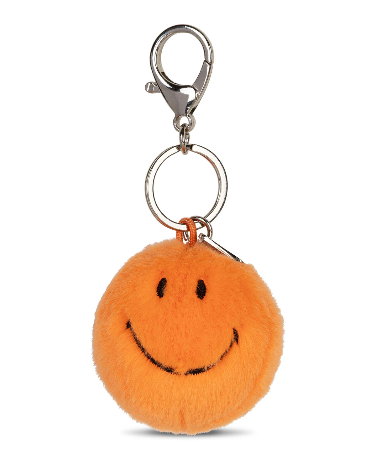 Keychain Smiley ECO Fuzzy Orange 2"