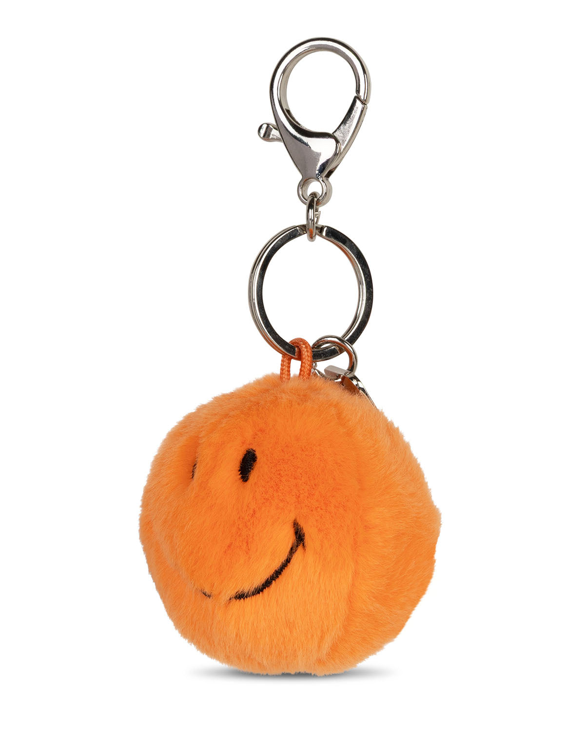 Keychain Smiley ECO Fuzzy Orange 2"