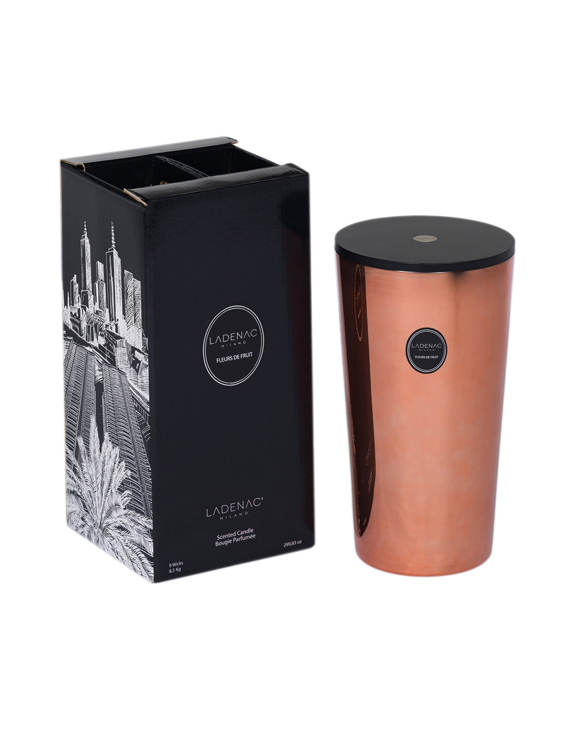 Candle in Jar URBAN SENSES 8500gr Rose Fleurs de Fruit 9.45 x 9.25 x 19.69 in