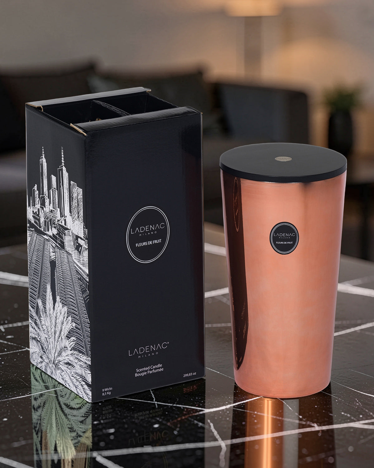 Candle in Jar URBAN SENSES 8500gr Rose Rose de Nuit 9.45 x 9.25 x 19.69 in