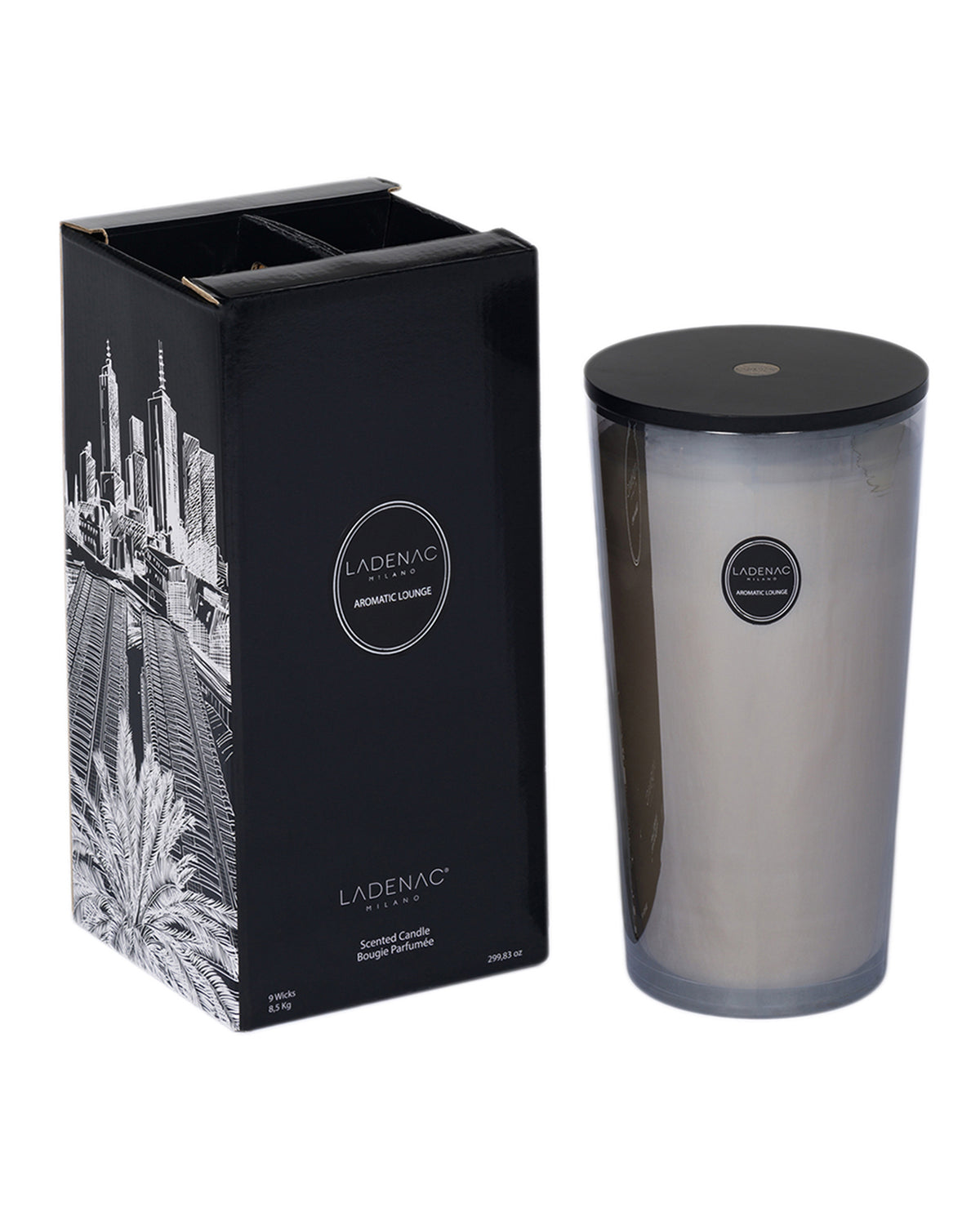 Candle in Jar URBAN SENSES 8500gr Grey Aromatic Lounge 9.45 x 9.25 x 19.69 in