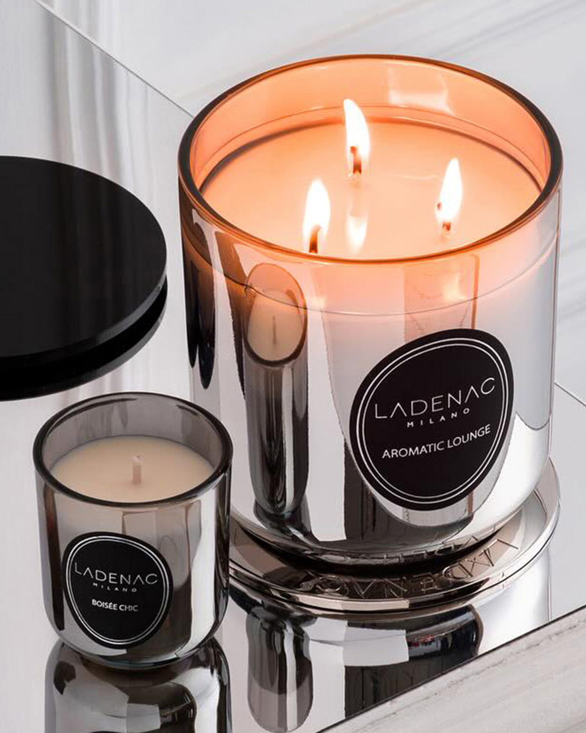 Candle in Jar URBAN SENSES 500gr Grey Aromatic Lounce 4.72 x 6.5 x 10.83 in