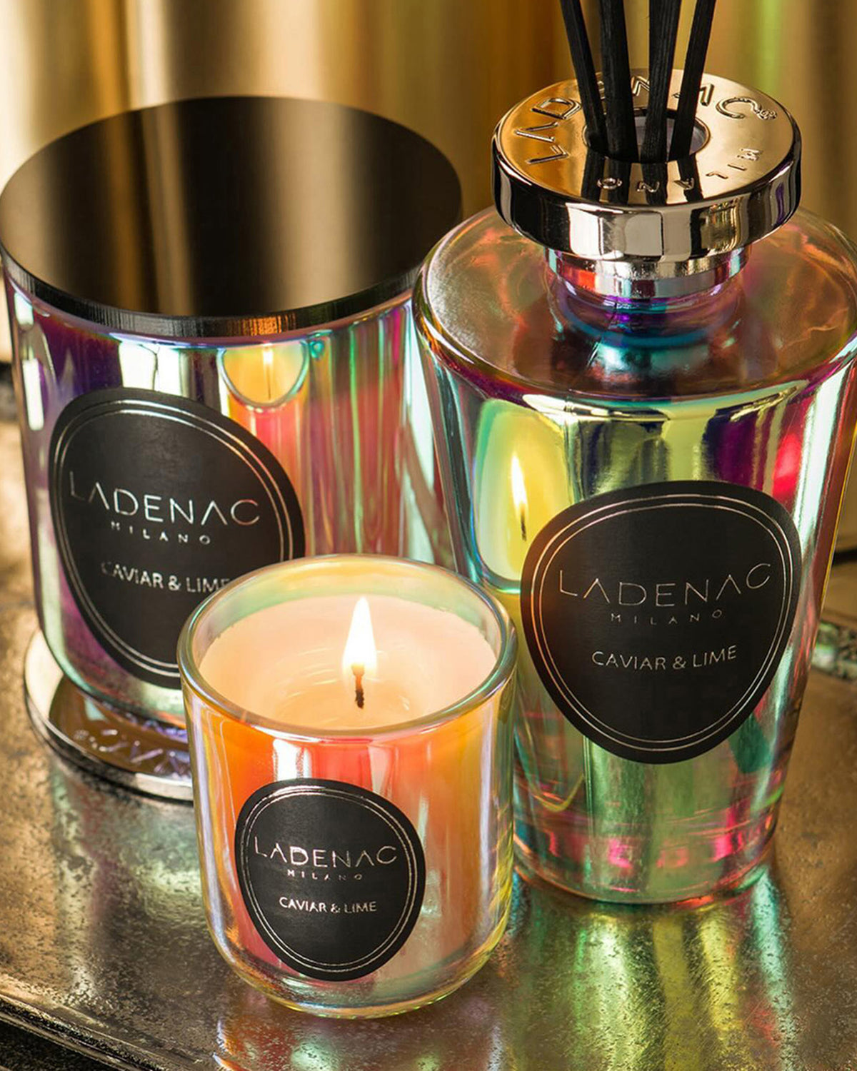 Candle in Jar URBAN SENSES 200gr Holographic Caviar Lime 8.86 x 5.91 x 3.54 in