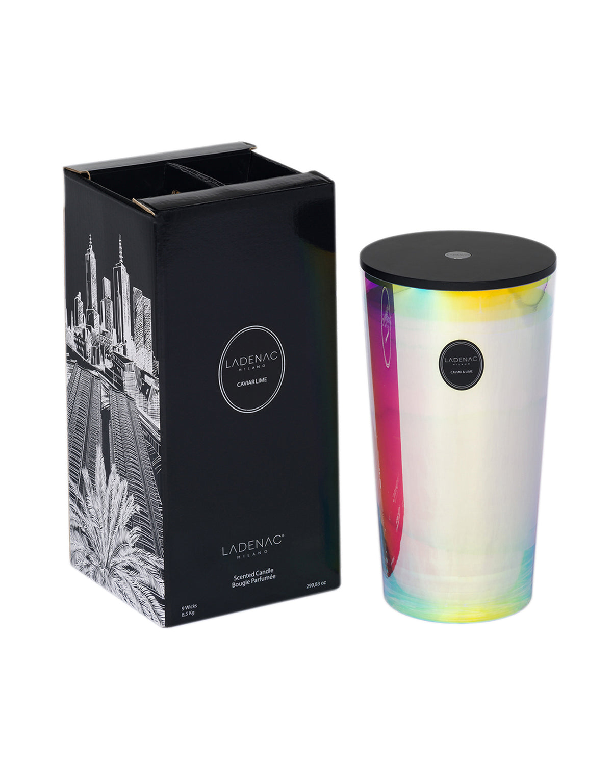 Candle in Jar URBAN SENSES 8500gr Holographic Caviar Lime 9.45 x 9.25 x 19.69 in