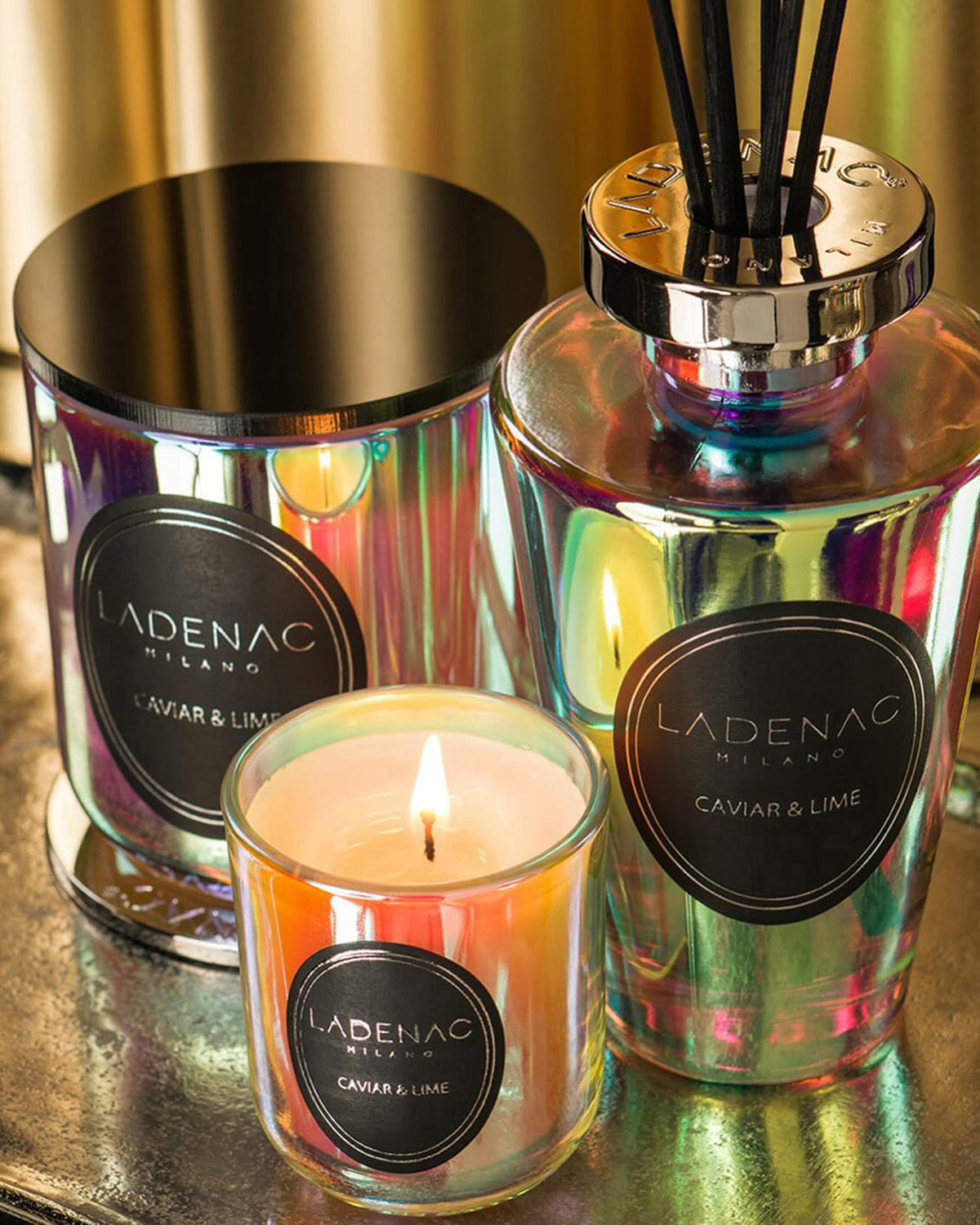 Reed Diffuser URBAN SENSES 200ml Holographic Caviar Lime 3.74 x 5.91 x 8.86 in
