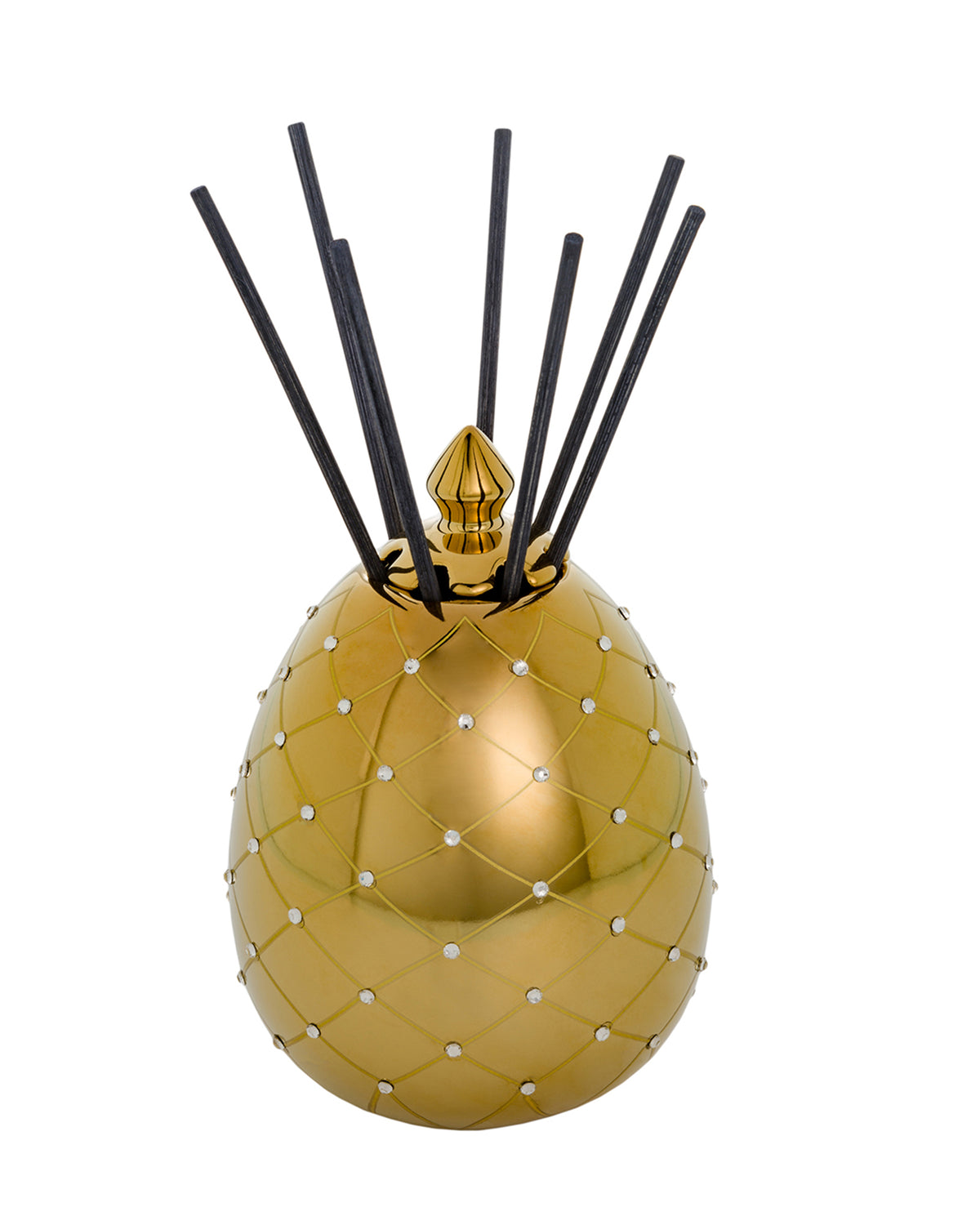 Reed Diffuser BOIS DE ROUSSIE 250ml Gold and Crystals 9.25 diam. x 4.72 diam. x 7.28 in
