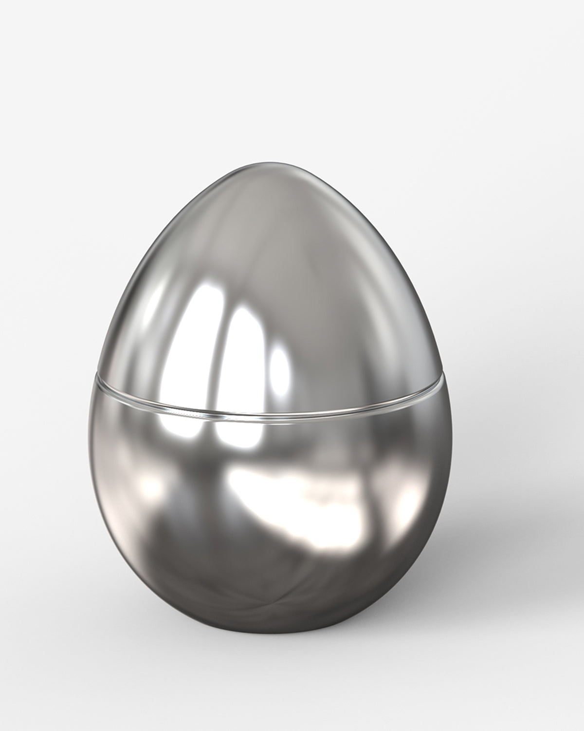 Candle in Ceramic Egg BOIS DE ROUSSIE SILVER 18gr Ceramic Silver