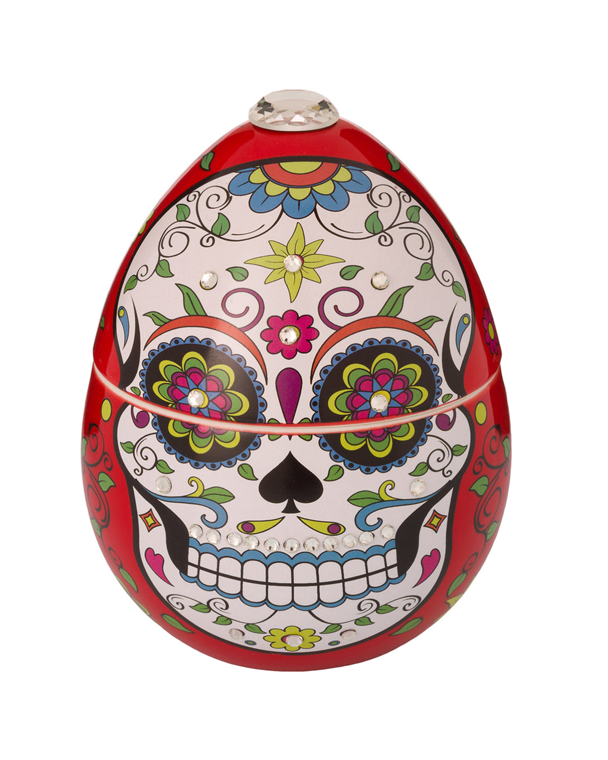 Candle in Ceramic SKULL 220gr Red 4.72 diam. x 7.28 in