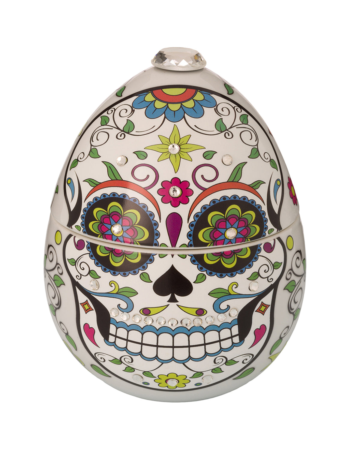 Candle in Ceramic SKULL 220gr White 4.72 diam. x 7.28 in