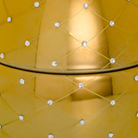 Candle in Ceramic Egg BOIS DE ROUSSIE GOLD and CRYSTALS 450gr 6.5 diam. x 7.48 in