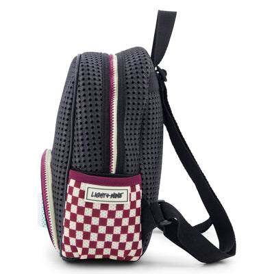 Little Starter Backpack Checkered Brick with Nimix Paris Set