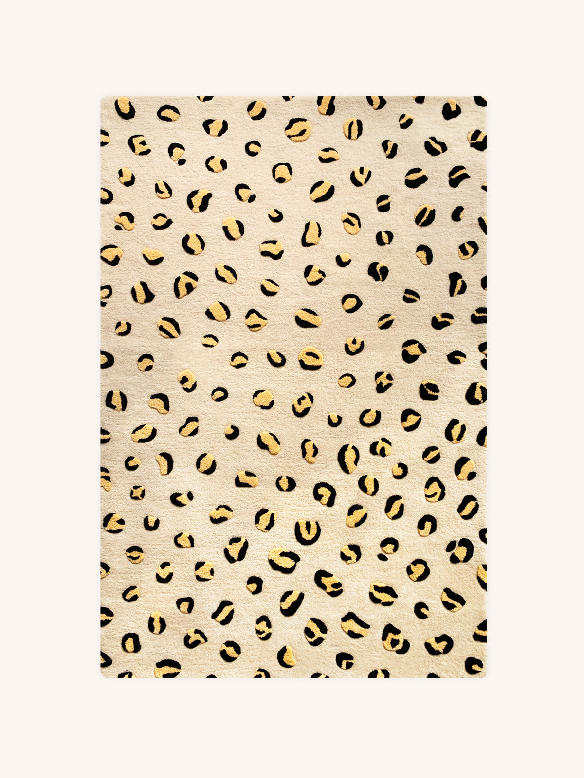 Maison Deux Rug LEOPARD Beige / Brown and Black Print 3.9 x 5.9 ft