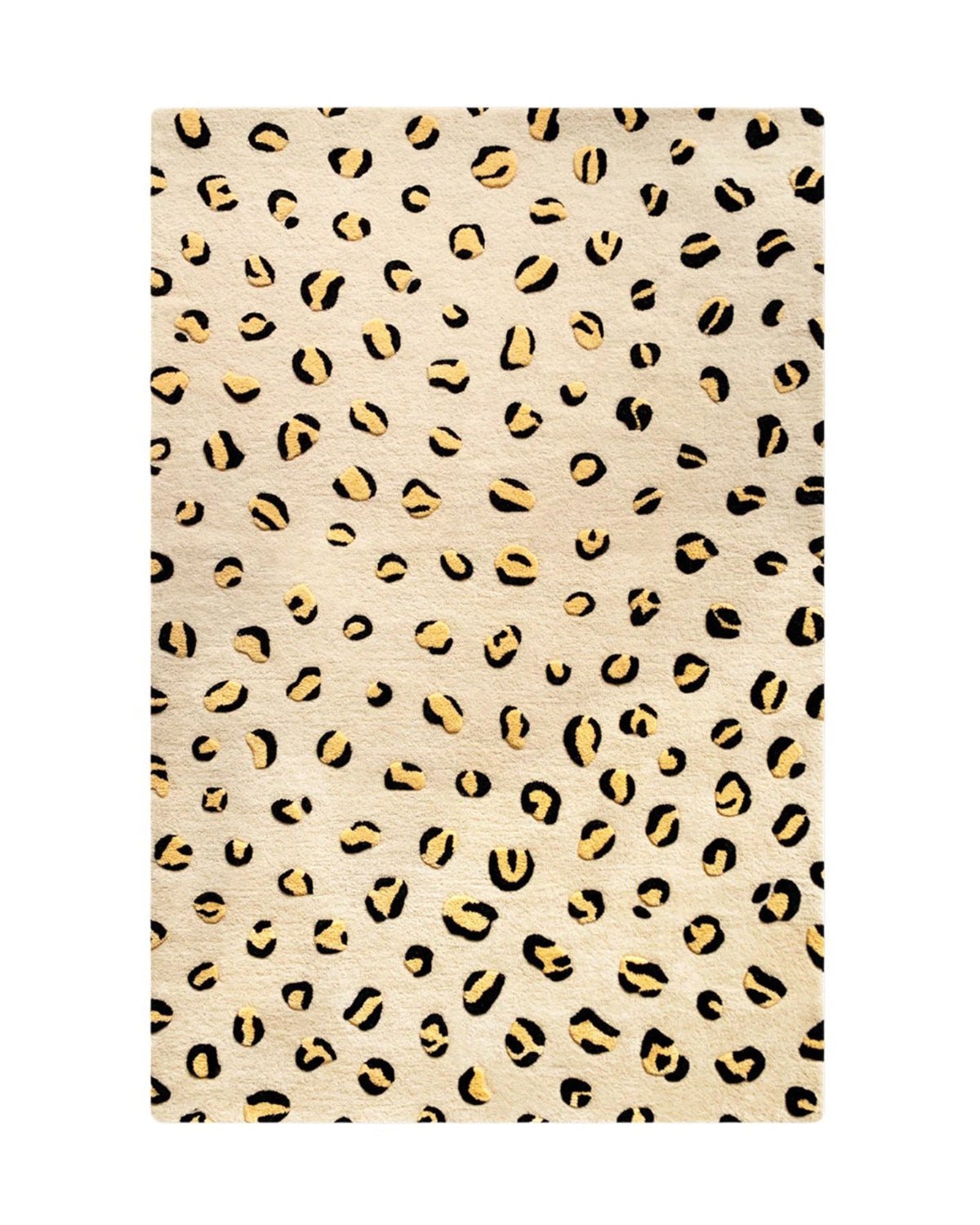 Maison Deux Rug LEOPARD Beige / Brown and Black Print 6.5 x 9.8 ft