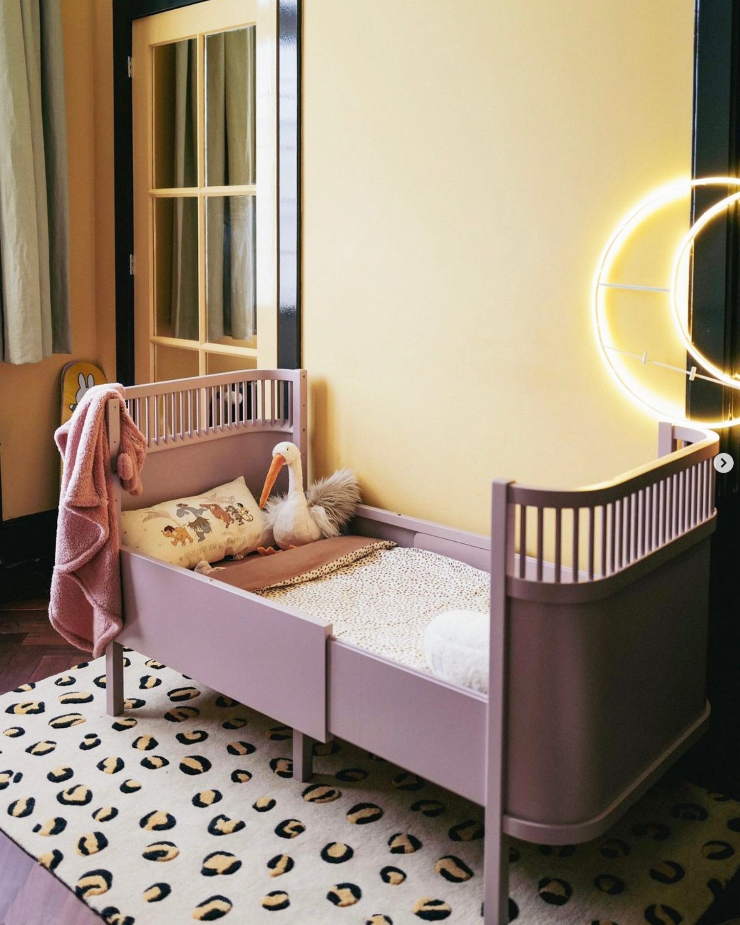 Rug LEOPARD Beige / Brown and Black Print 3.9 x 5.9ft