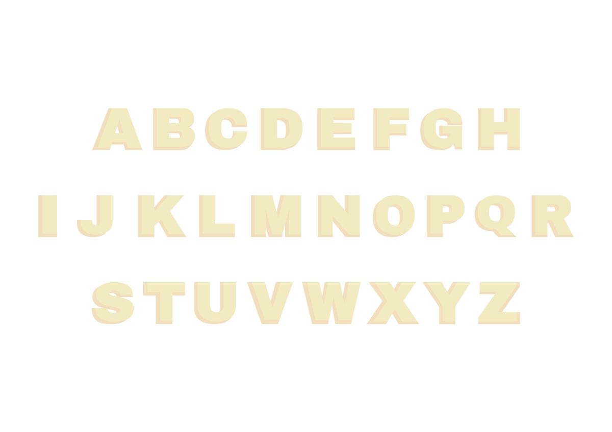 Light Plus Nine DIY Nimix Alphabets Cream / LARGE