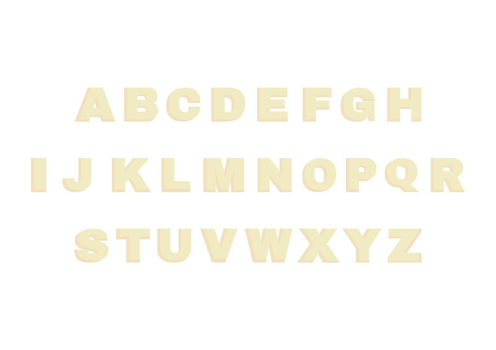 Nimix Alphabets Cream / LARGE