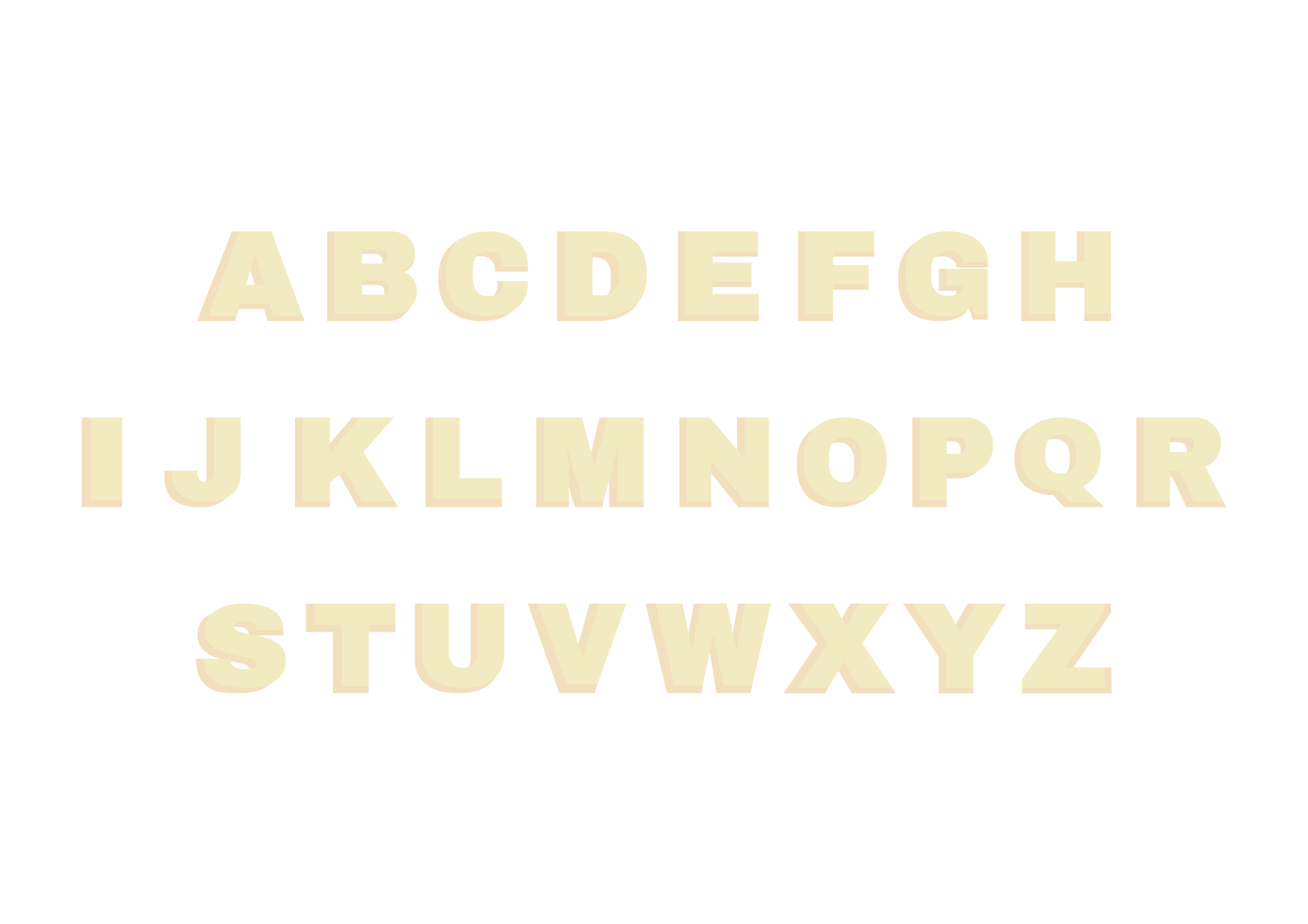 Nimix Alphabets Cream / LARGE