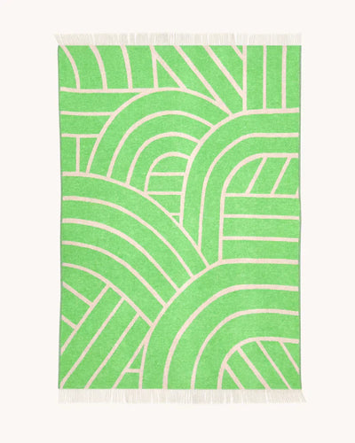Maison Deux Blanket LINES Pink / Apple 4.25 x 6.5 ft