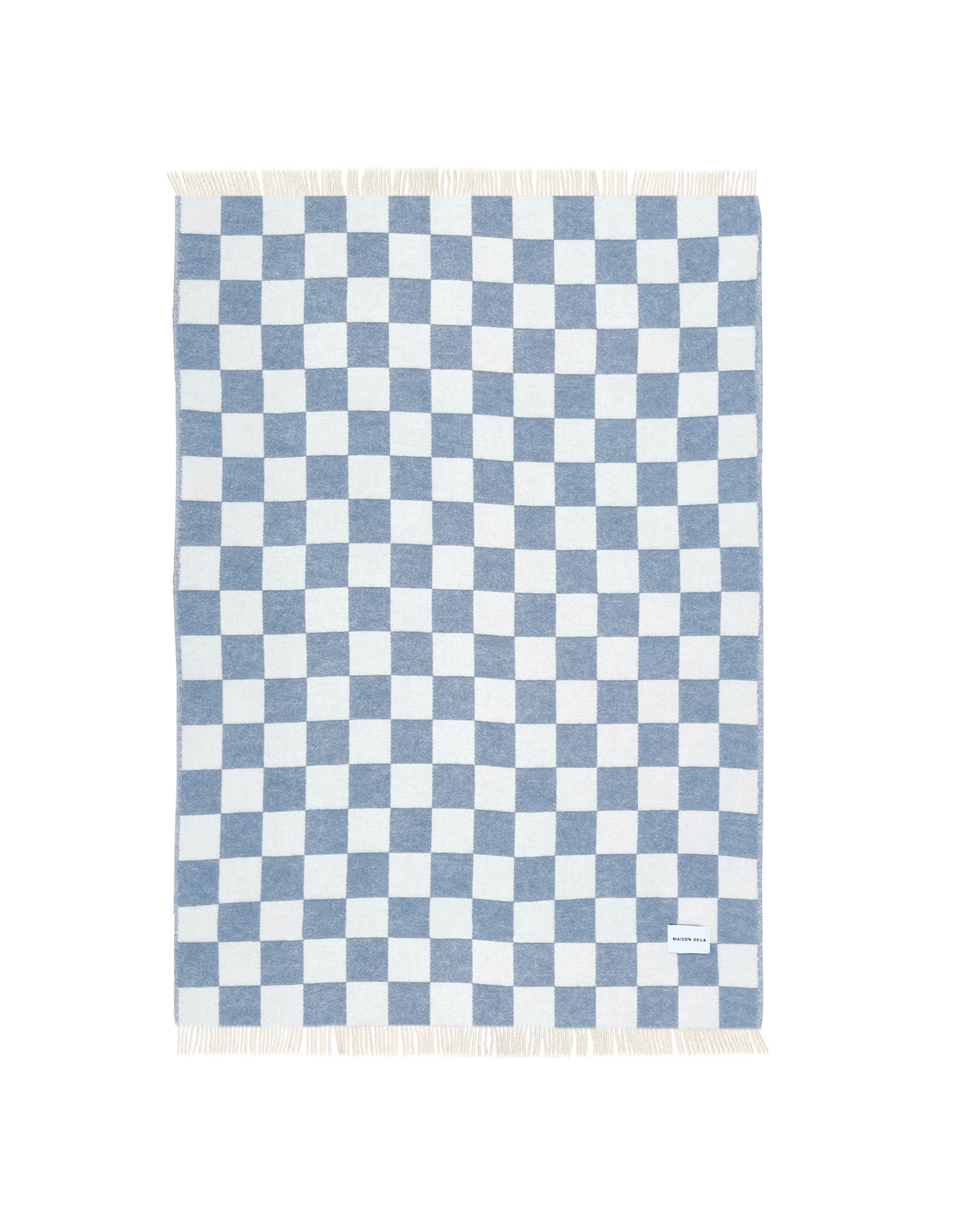 Blanket CHECKERBOARD Denim Blue / White 4.25 x 6.5ft
