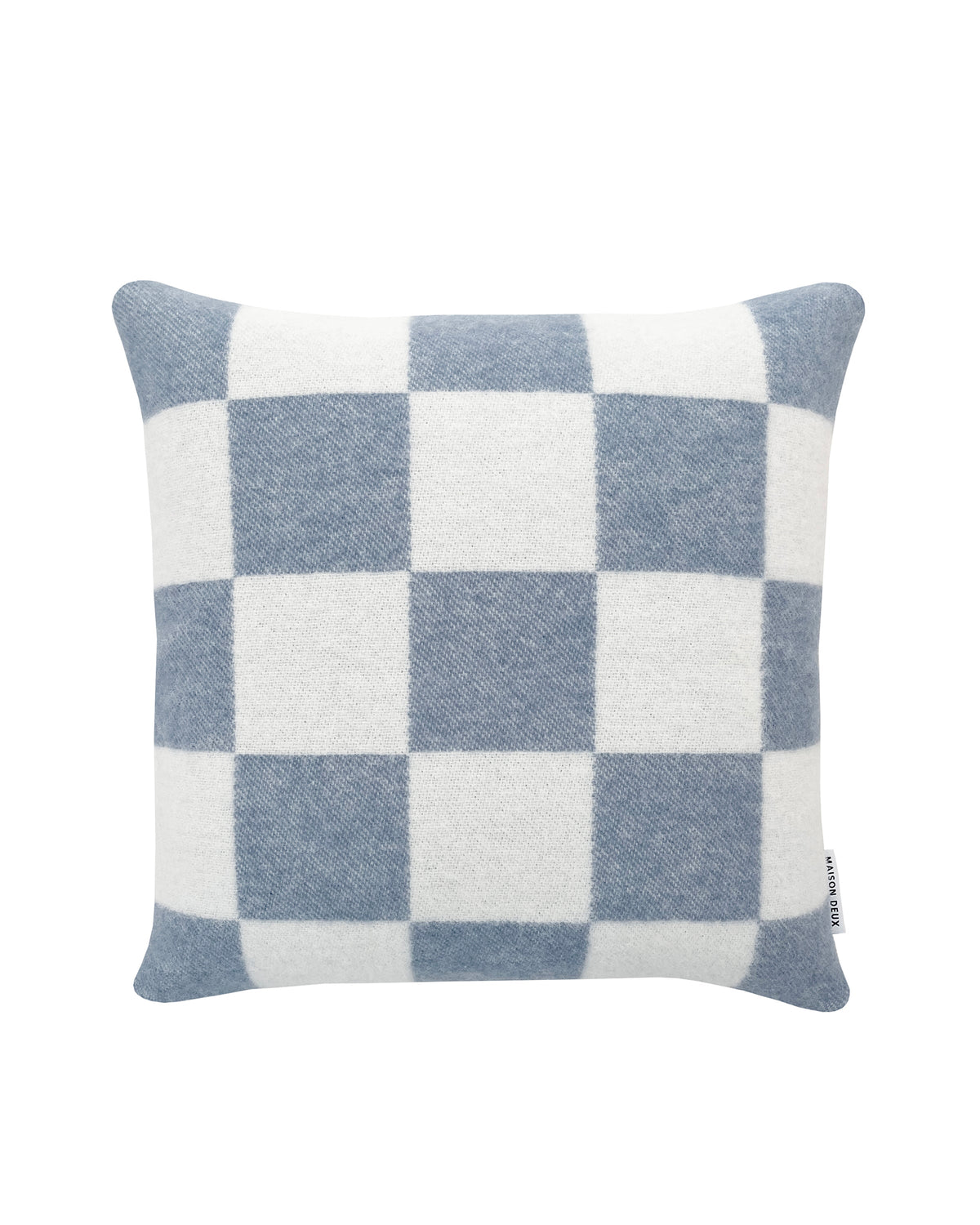 Cushion Cover CHECKERBOARD Denim Blue / White 20 x 20in