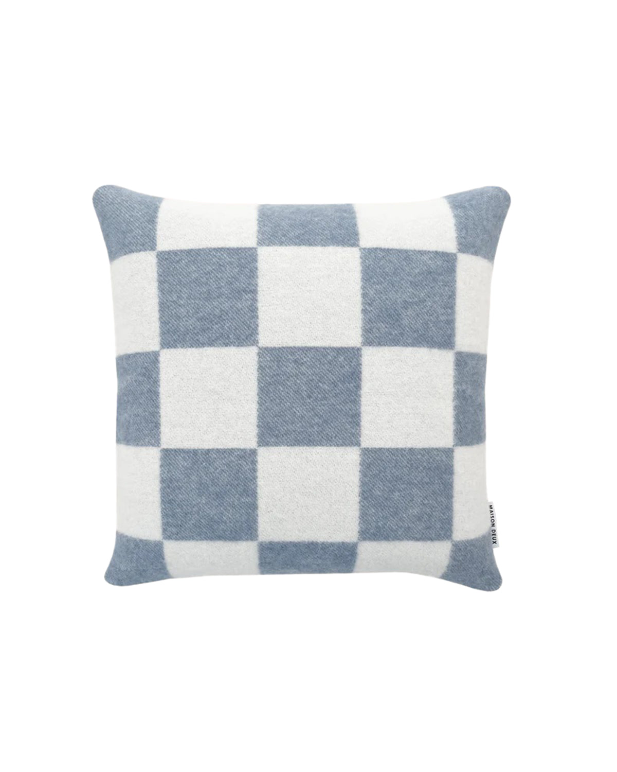Maison Deux Cushion CHECKERBOARD Denim Blue / White 1.65 x 1.65 ft