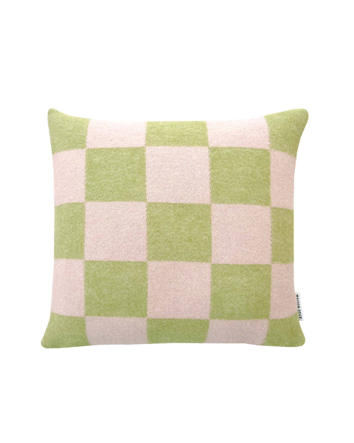 Cushion Cover CHECKERBOARD Kiwi / Pink 20 x 20in