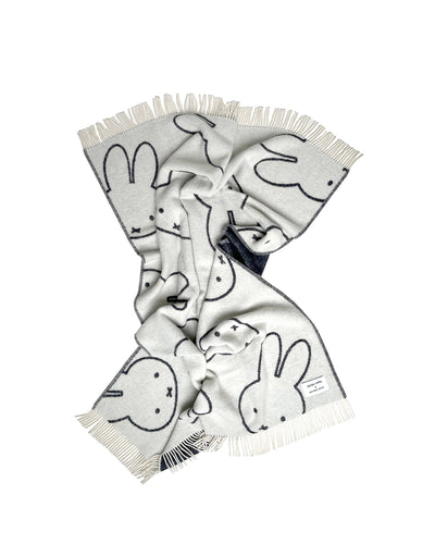 Maison Deux Blanket MIFFY White / Black Print 4.25 x 6.5 ft