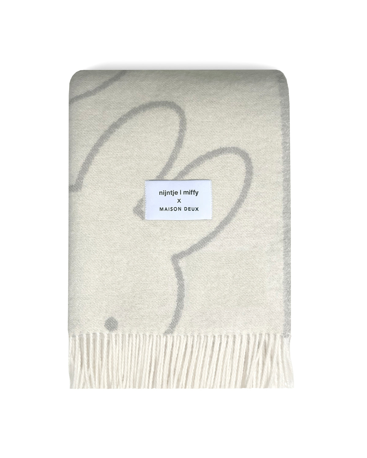 Blanket MIFFY Cloud White / Grey Print 4.25 x 6.5ft