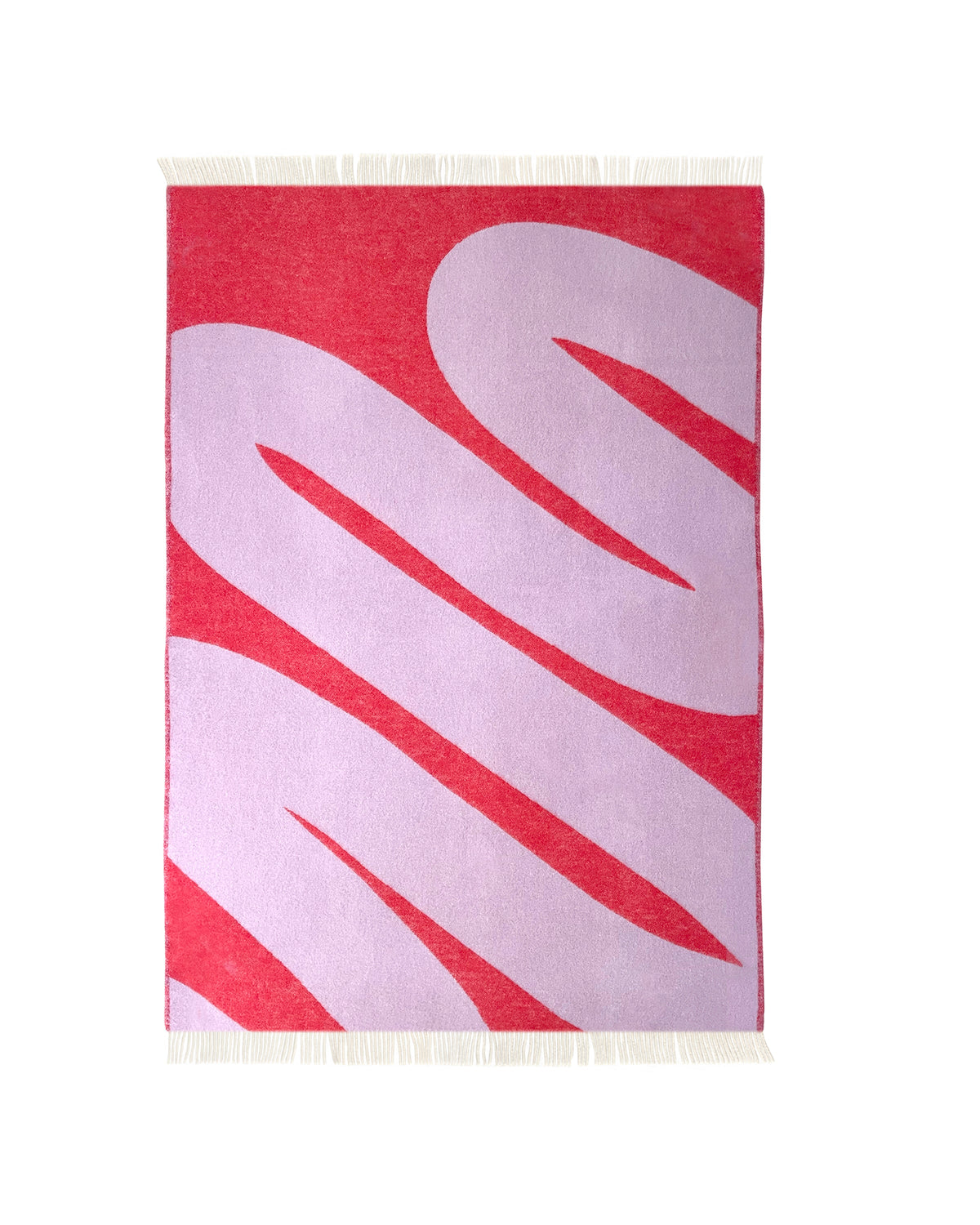Blanket SWIRL Lilac / Scarlet 4.25 x 6.5ft