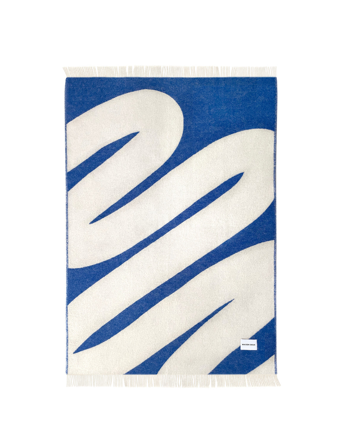 Blanket SWIRL Cobalt Blue / White 4.25 x 6.5ft
