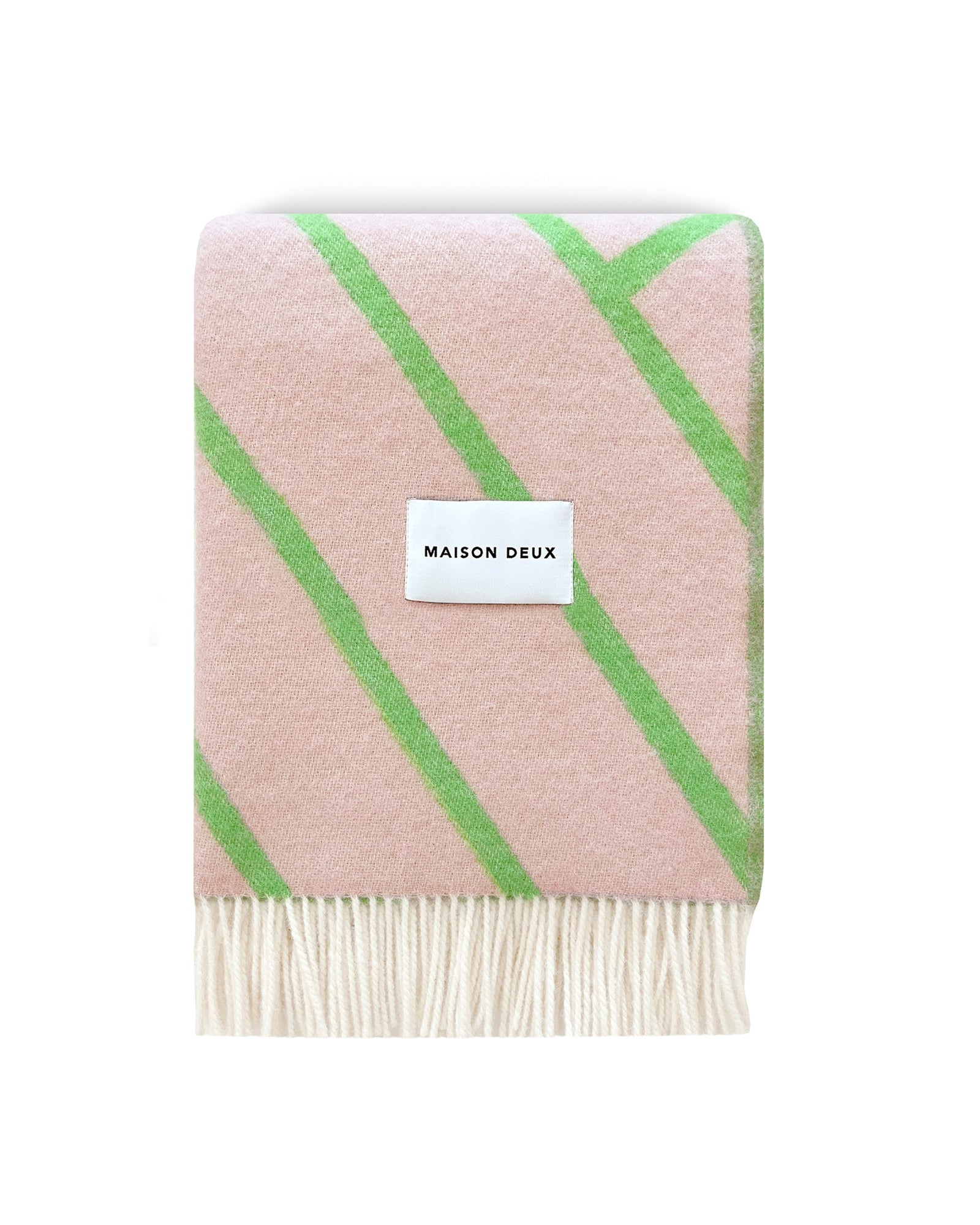 Blanket LINES Pink / Apple 4.25 x 6.5ft