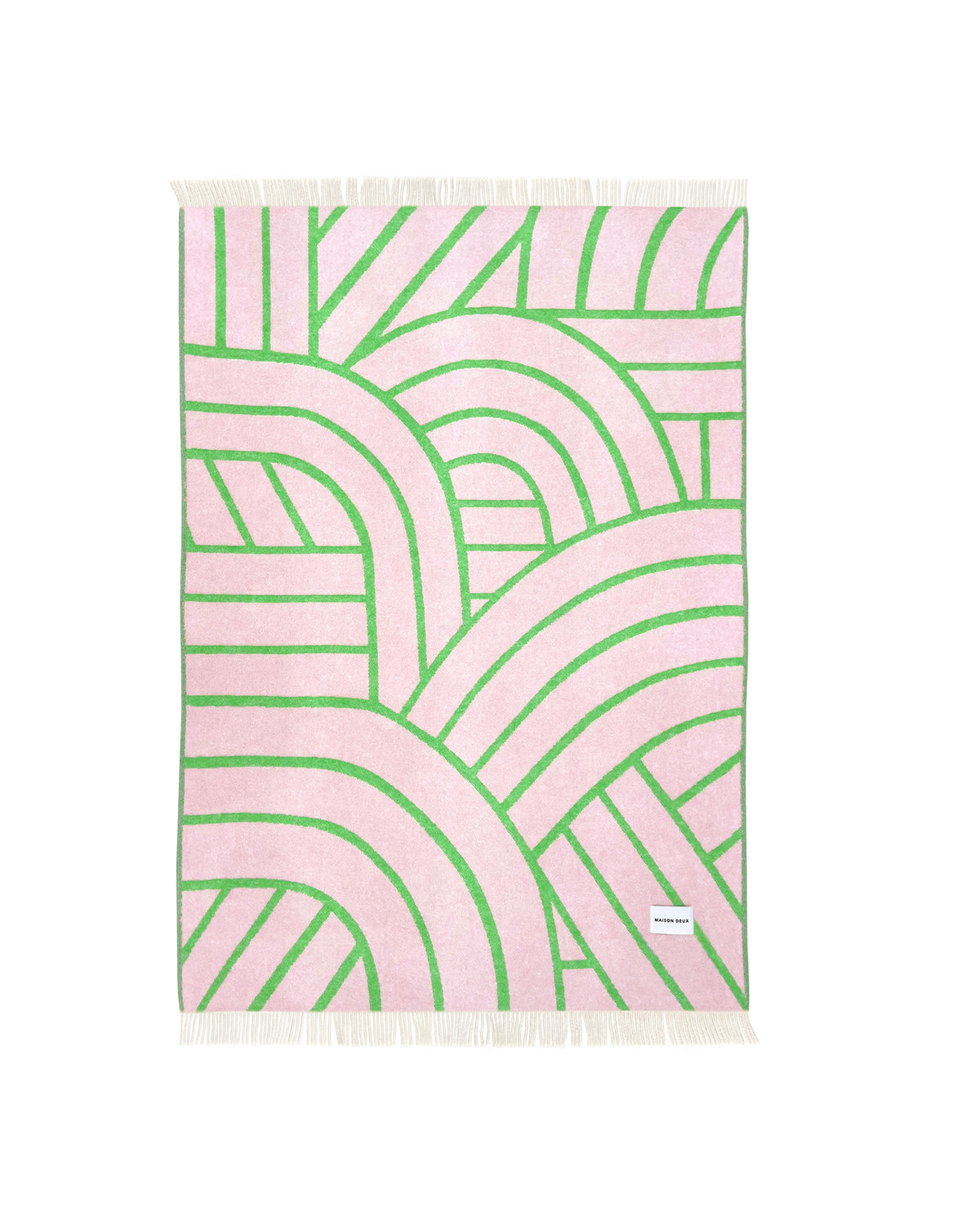 Blanket LINES Pink / Apple 4.25 x 6.5ft
