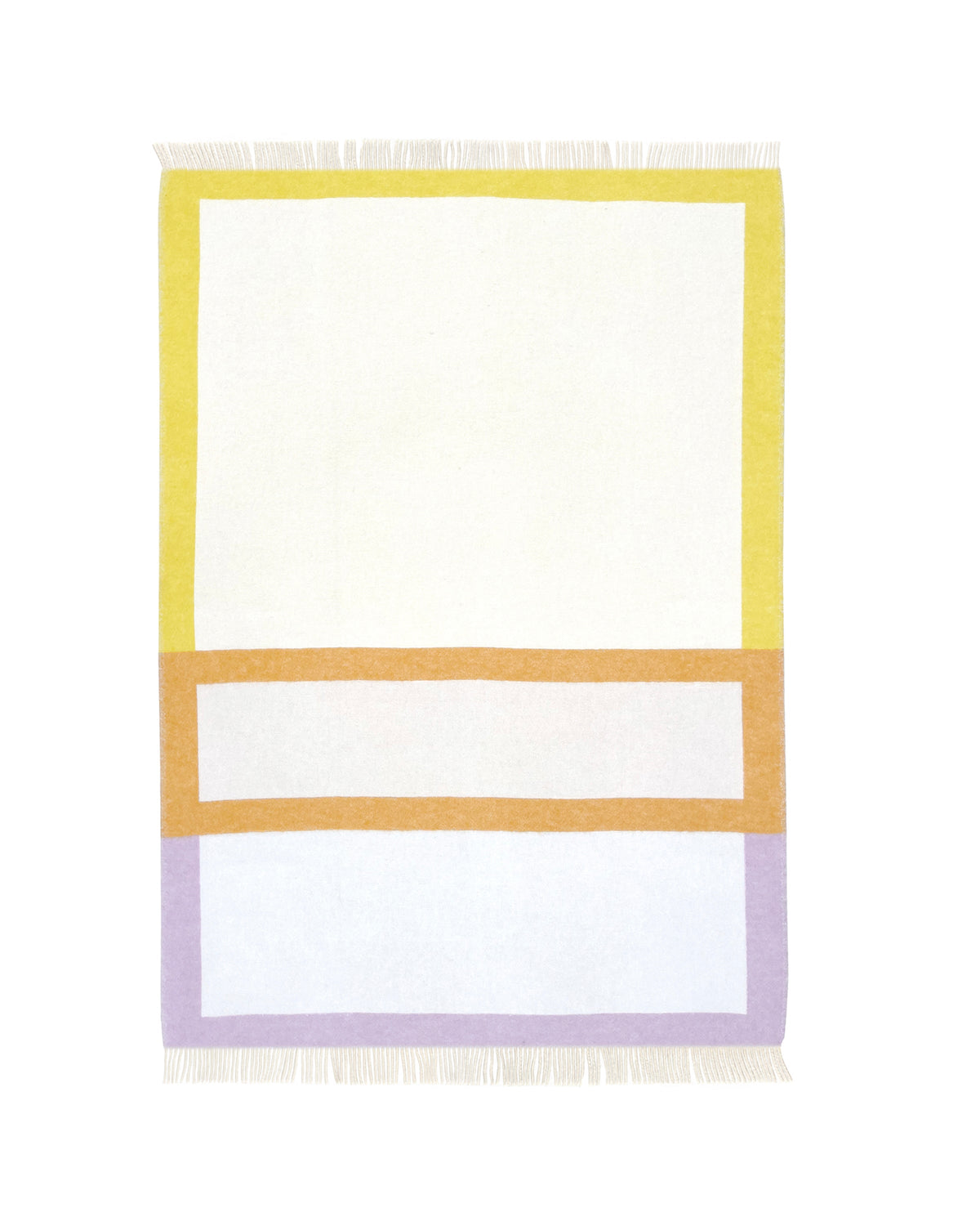 Blanket COLOR BLOCK No. 1 Lilac / Yellow and Orange 4.25 x 6.5ft