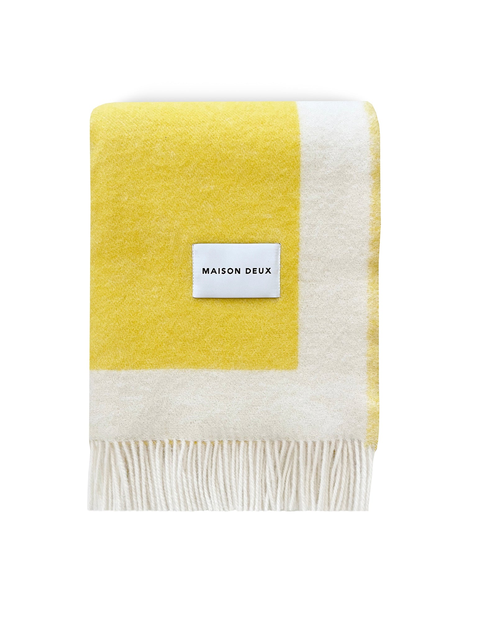 Blanket COLOR BLOCK No. 2 Yellow / Green and Lilac 4.25 x 6.5ft